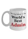 World's Best Admin Printed Coffee Mug White