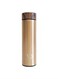 Water Bottle 16OZ Stainless Steel Water Bottles- Water Bottle With Wooden Design lid Water Filter bottle For Travel School Water Bottle Lightweight Water Bottle (Bronze)