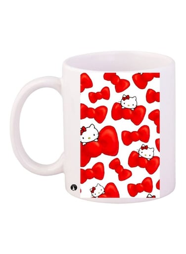 Hello Kitty Printed Coffee Mug White/Red