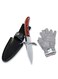 Shucking Knife Set with Wooden Handle &amp; Protective Gloves Oyster Shucker Tool for Safe and Efficient Shell Opening-(M)