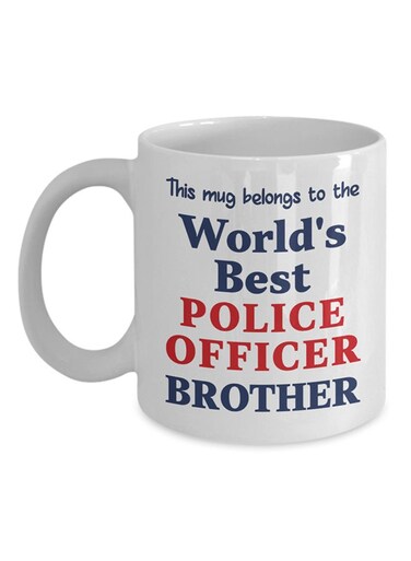 World'S Best Police Officer Brother Mug White