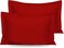 Cotton Pillow Covers Set of 2 - Breathable &amp; Cooling Pillow Shams (Red, 50 x 80cm)