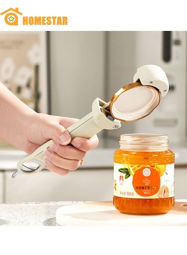 Can Opener Manual with Magnet, No-Trouble-Lid-Lift, Smooth Edge with Sharp Blade, with Large Effort-Saving Handles, Easy Grip