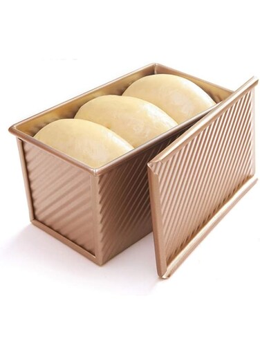 JUSTDOLIFE Baking Toast Pan, JUSTDOLIFE Loaf Pan Aluminum Alloy Bread Baking Mold Kitchen Baking Mold Toast Box with Lid for Home Kitchen Baking