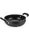 Raj Black Anodized Nonstick Aluminum Deep Kadai Double Handle, 19cm, BBAK10, Kadai Pot , Deep Frying Pot , Cooking Pot , Casserole