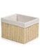 Paper Rope Storage Basket &acirc;&euro;&ldquo; L 25.4 x B 30.5 x H 20.3 cm, with Removable Linen Liner &amp; Sturdy Metal Frame, Woven Organizer Bin for Living Room, Bedroom, Bathroom, Closet &amp; Home Storage