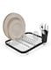Umbra Sinkin Dish Drying Rack &ndash; Dish Drainer Kitchen Sink Caddy with Removable Cutlery Holder, Fits In Sink or on Countertop, Black/Nickel