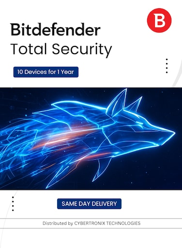 Bitdefender Total Security   10 Devices for 1 Year   Digital License   SAME DAY DELIVERY