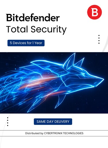 Bitdefender Total Security   5 Devices for 1 Year   Digital License   SAME DAY DELIVERY