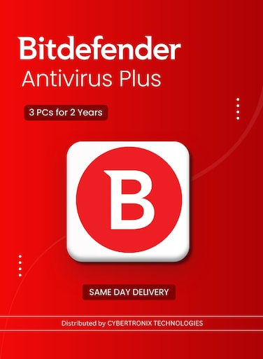 Bitdefender Antivirus Plus   3 PCs for 2 Years   Digital License   SAME DAY DELIVERY