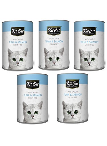 Kit Cat Wild Caught Tuna &amp; Salmon ( 5x 400g )