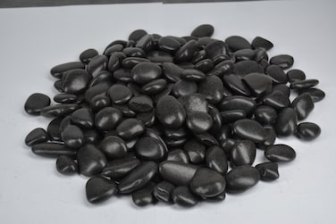 Vsell24&trade; Black Stones 3-5 cm - Large Decorative Pebbles for Gardens, Pathways, and Aquariums 2 KG