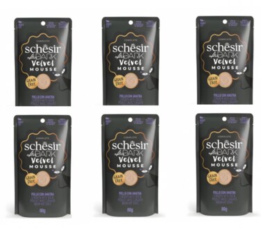 Schesir After Dark Velvet Mousse For Cat - Chicken With Duck 80g (6  PCS )