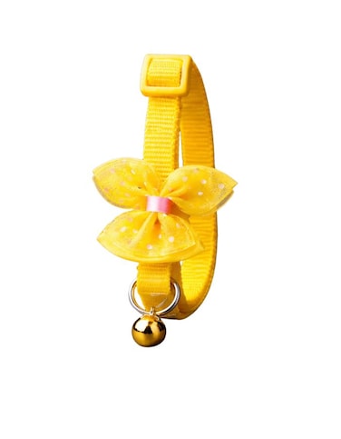 Adjustable Yellow Cat Collar (22&times;30 cm) &ndash; Soft, Durable &amp; Comfortable Lightweight Pet Collar for Cats