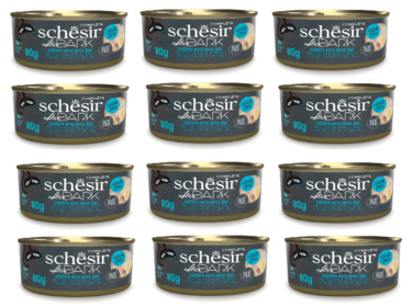 Schesir After Dark Pat&egrave; For Cat - Chicken With Quail Egg 80g  ( 12 PCS )