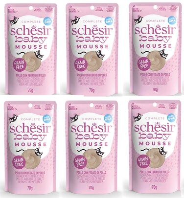 Schesir Baby Mousse Kitten - Chicken With Chicken Liver 70g (6 PCS )