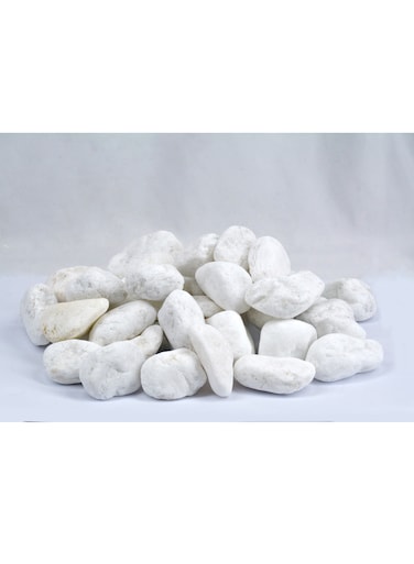 Vsell24&trade; White Stones 1-2 cm - Decorative Pebbles for Aquariums, Gardens, and DIY Projects 20 KG