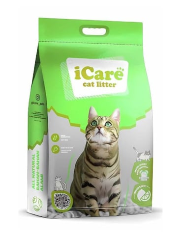 iCare Bentonite Cat Litter &ndash; Natural, Safe &amp; Odor-Free [ Apple, 5L ]