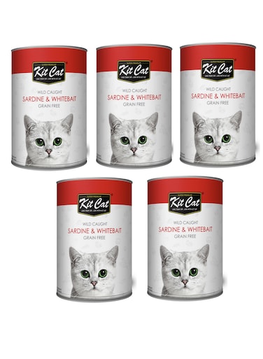Kit Cat Wild Caught Sardine &amp; WhiteBait ( 5 x 400g )
