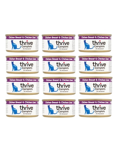 Thrive Complete Chicken &amp; Chicken Liver Wet Cat Food 75g ( 12 PC )