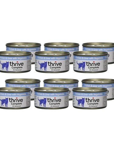 Thrive Complete Chicken &amp; Liver with Vegetable Wet Cat Food 75g ( 12 PC )