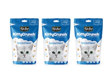 Kit Cat Kitty Crunch Seafood Flavor 60g 3 Packets