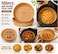 100 Pcs Round Air Fryer Paper Liners, Disposable Non-Stick Parchment Baking Inserts with Raised Edges for Air Fryers, Ovens and Baking, 20 &times; 4.5 cm, Brown