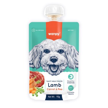Wanpy Tasty Meat Paste Lamb with Carrot &amp; Pea for Dogs ( 90g x 5 )