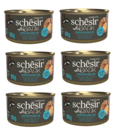 Schesir After Dark Wholefood In Broth For Cat - Chicken With Quail Egg 80g ( 6 PCS )