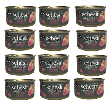 Schesir After Dark Wholefood In Broth For Cat - Chicken With Beef 80g (12PCS)