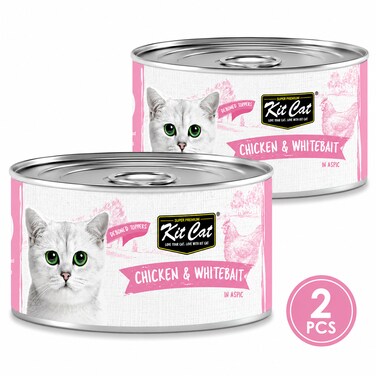 Pack of 2 -Kit Cat Chicken &amp; Whitebait 80g