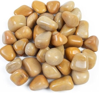 Vsell24&trade; Yellow Stones 5-8 cm - Decorative Rocks for Landscaping, Vase Fillers, and Aquariums 2 KG