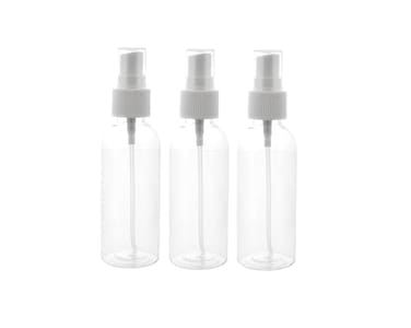 3 piece Transparent Refillable Plastic Spray Bottle &ndash;  Travel-Friendly Mist Sprayer for Cleaning, Gardening, and Cosmetics