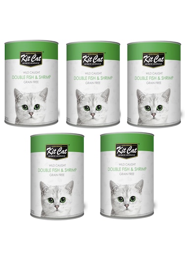 Kit Cat Wild Caught Double Fish &amp; Shrimp ( 5 x 400g )