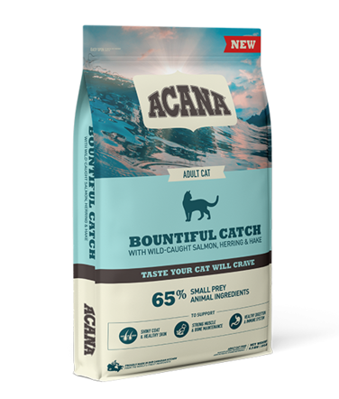 Acana Bountiful Catch Wild-Caught Salmon Herring &amp; Hake Adult Dry Cat Food 1.8 KG