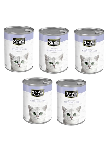 Kit Cat Wild Tuna Kitten Mousse Canned Cat Food ( 5 x 400g )