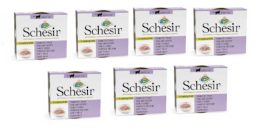 Schesir Cat Can Broth-Wet Food Tuna with Chicken-14pcs  Weight - 70g