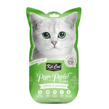 Kit Cat Purr Puree Plus+ Chicken &amp; Collagen (Collagen Care)