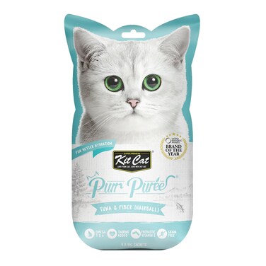 Kit Cat Purr Puree Tuna &amp; Fiber (Hairball)