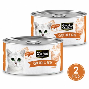 Pack of 2 -Kit Cat Deboned Chicken &amp; Beef 80g