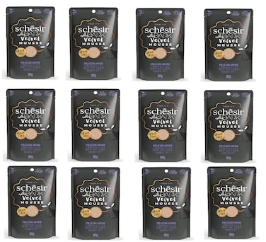 Schesir After Dark Velvet Mousse For Cat - Chicken With Duck 80g ( 12 Pcs )