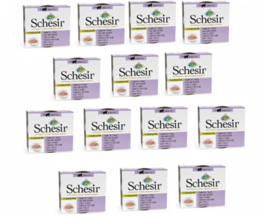 Schesir Cat Can Broth-Wet Food Tuna with Chicken-14pcs  Weight - 70g