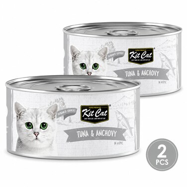 Pack of 2 -Kit Cat Deboned Tuna &amp; Anchovy Toppers 80g