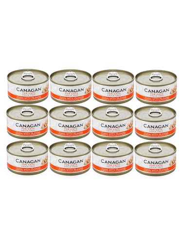 Canagan 12pcsTuna with Prawns Wet Cat Food 12x75g Tins
