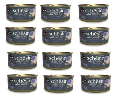 Schesir After Dark Pat&egrave; For Cat - Chicken With Duck 80g ( 12PCS )