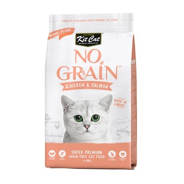Kit Cat No Grain With Chicken And Salmon 10 KG