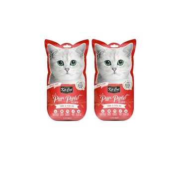 Kit Cat Purr Puree Plus+ Tuna &amp; Fish Oil (Skin &amp; Coat) (2 Pc)