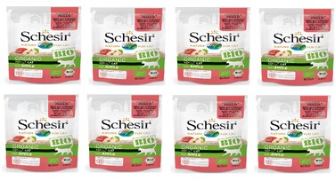 Schesir Bio Beef and Chicken With Apple for Cats[Weight - 85g] - 8 pcs