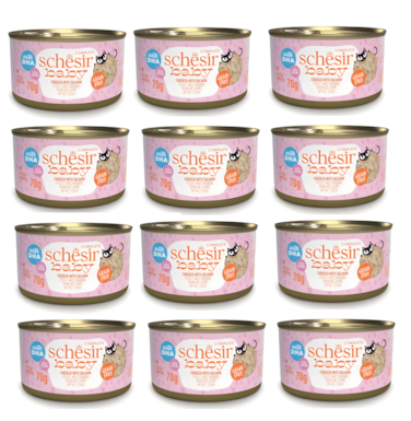 Schesir Baby Kitten Wholefood - Chicken With Salmon 70g ( 12 PCS )