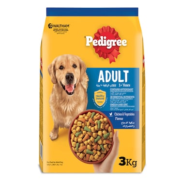Pedigree Chicken &amp; Vegetables Adult Dry Dog Food - 3kg
